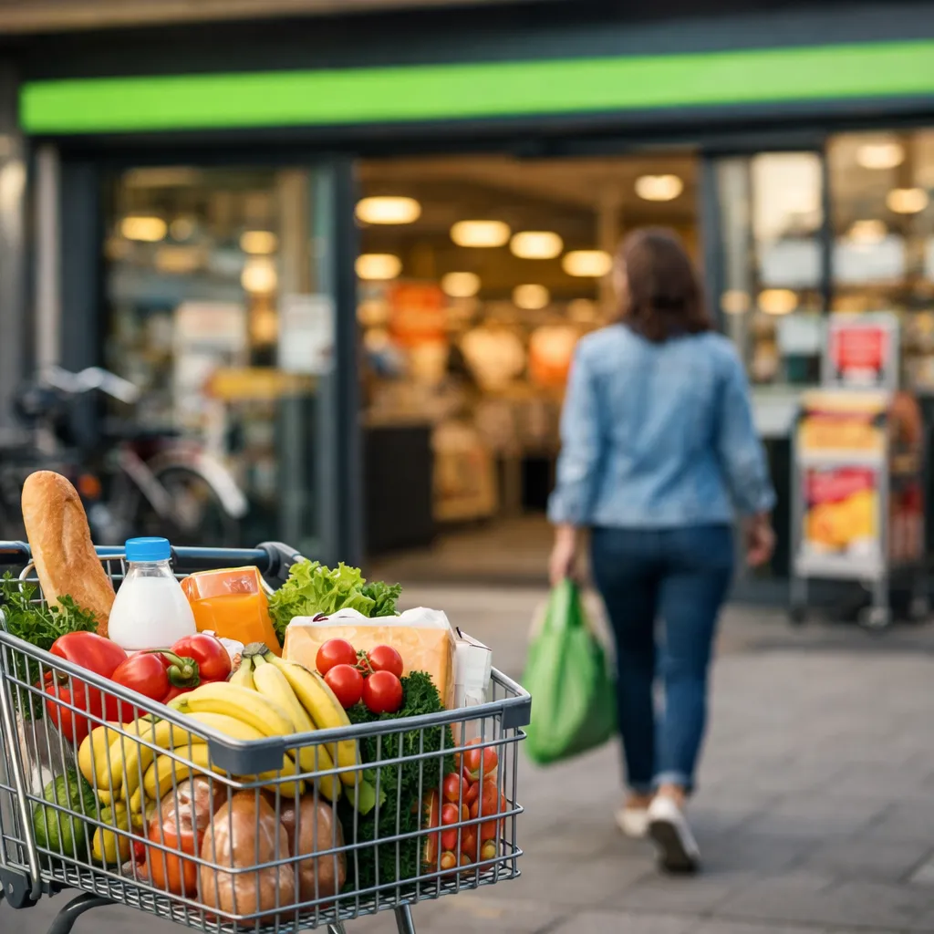 Klanten doen boodschappen in een supermarkt in Oldenzaal