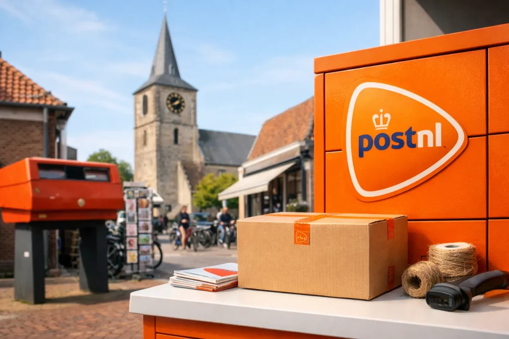 PostNL pakketautomaat en brievenbus in het centrum van Oldenzaal